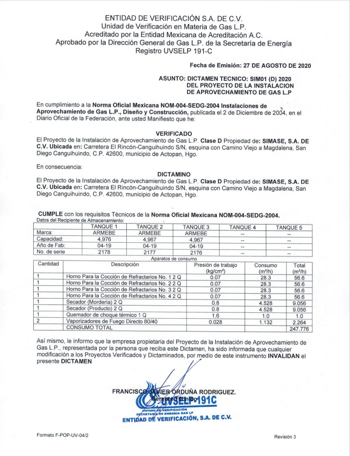 L.P. Gas Use Opinion